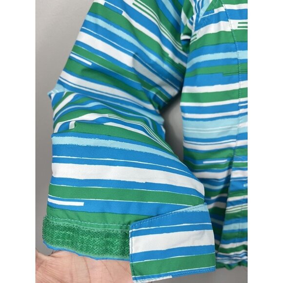 The North Face Jacket Girl Large 14/16 Green Blue Hooded Jacket Parka Winter Ski - Picture 4 of 15